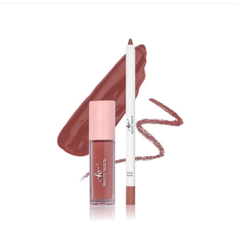 The beauty vaulte lip gloss and lip liner set